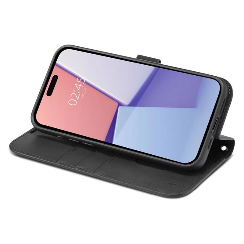 Spigen puzdro Wallet S Pro pre iPhone 15 Pro - Black