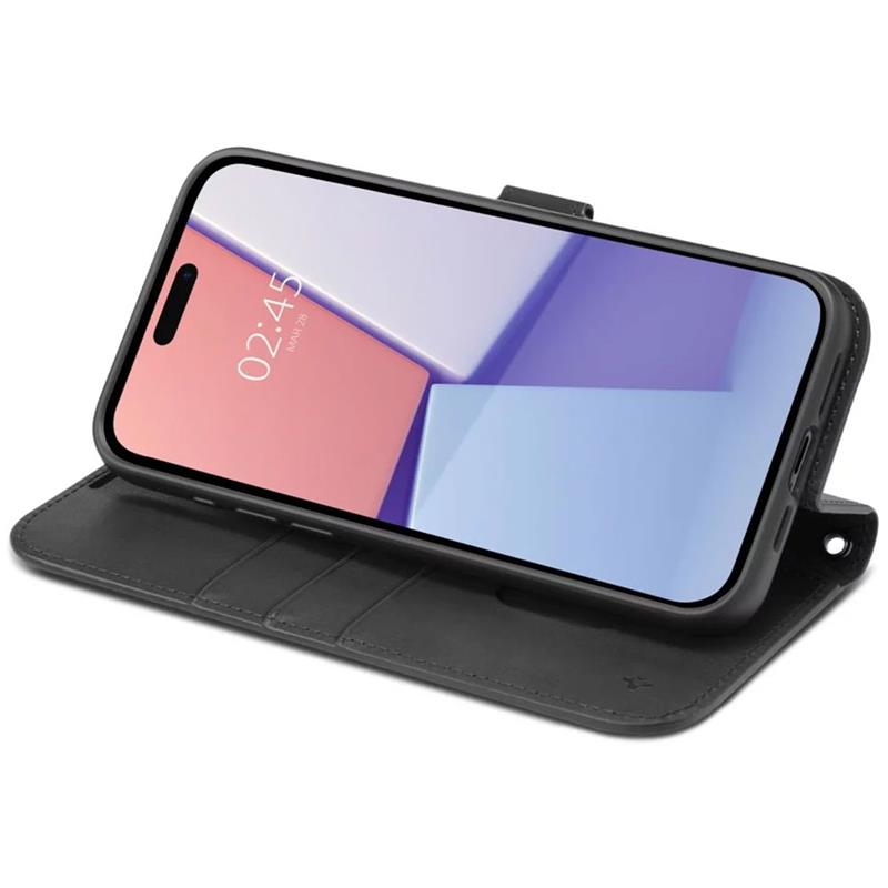 Spigen puzdro Wallet S Pro pre iPhone 15 Pro Max - Black