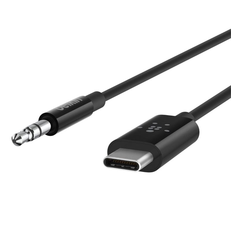 Belkin kábel USB-C to 3.5mm Jack, 1,8m - Black
