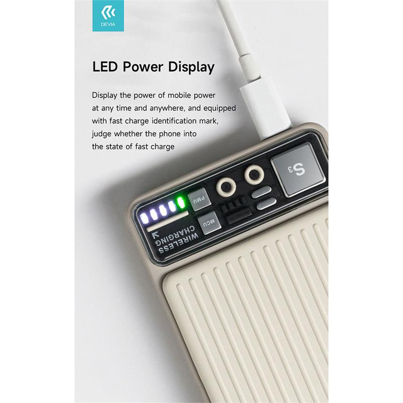 Devia powerbank Extreme Speed Series Magnetic Wireless 10.000 mAh 22.5W - Ivory