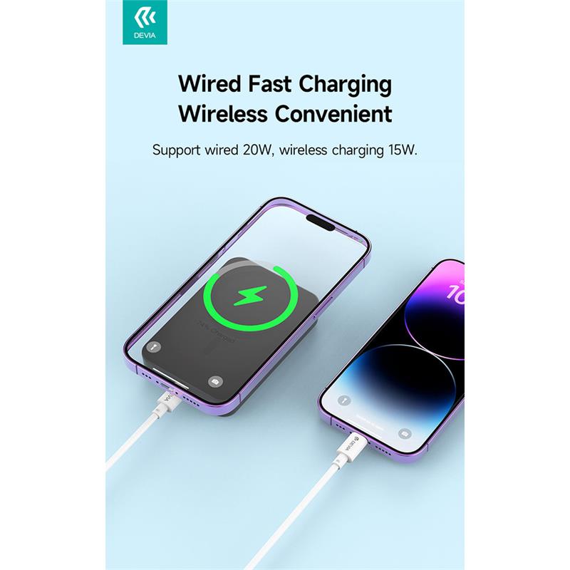Devia powerbank Smart Series Magnetic Wireless 10.000 mAh PD 20W - Black