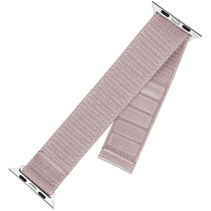 FIXED Nylon Sporty Strap pro Apple Watch 45/44/42 mm, růžově zlatý