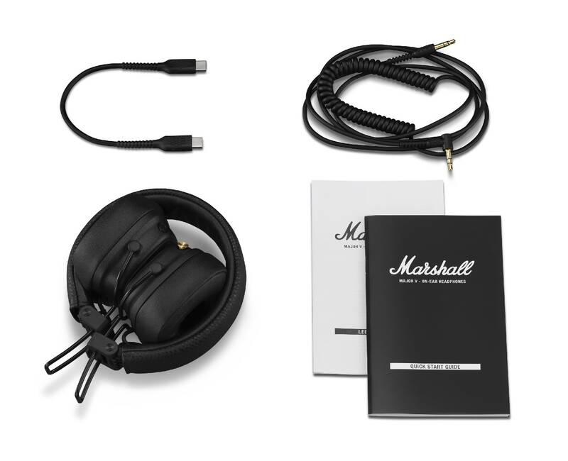 Marshall Major V - Bluetooth Black slúchadlá