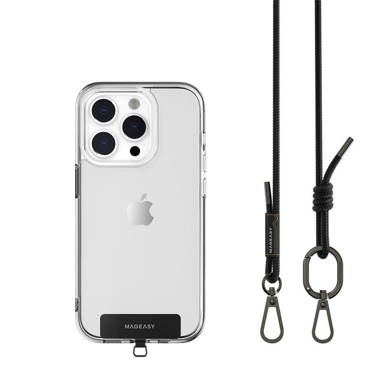 SwitchEasy šnúrka Strap+Strap Card 6mm Phone Lanyard - Black