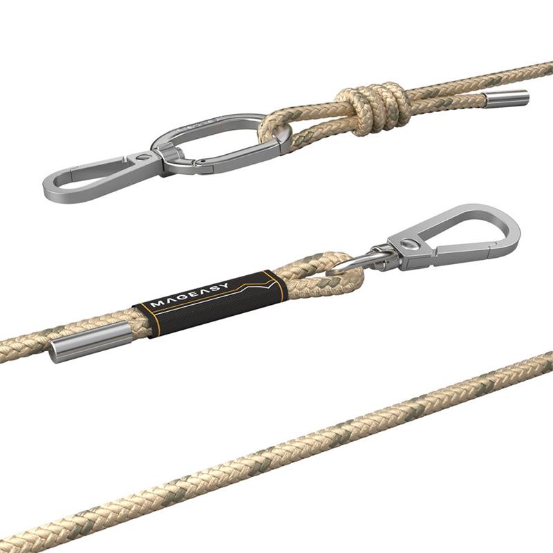 SwitchEasy šnúrka Strap+Strap Card 6mm Phone Lanyard - Oat Brown