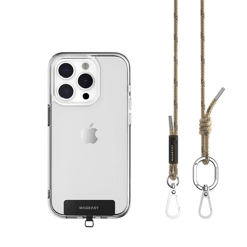 SwitchEasy šnúrka Strap+Strap Card 6mm Phone Lanyard - Oat Brown