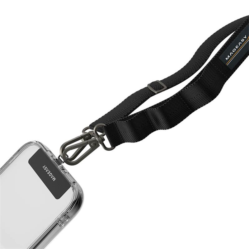 SwitchEasy šnúrka Strap+Strap Card 20mm Phone Lanyard - Black