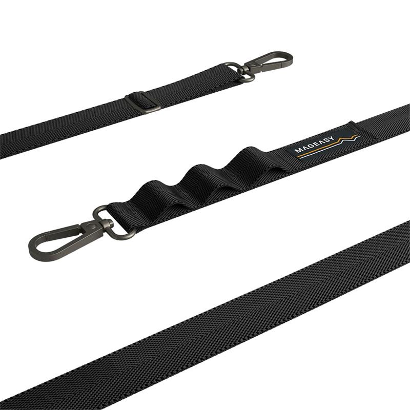 SwitchEasy šnúrka Strap+Strap Card 20mm Phone Lanyard - Black