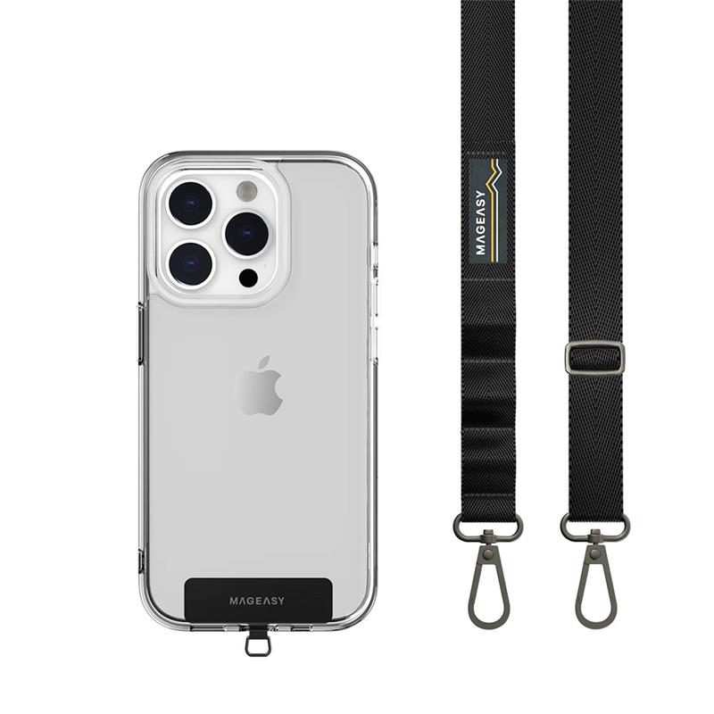 SwitchEasy šnúrka Strap+Strap Card 20mm Phone Lanyard - Black