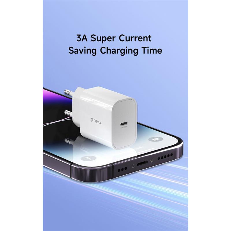 Devia sieťová nabíjačka Smart Series PD Quick Charger 20W - White