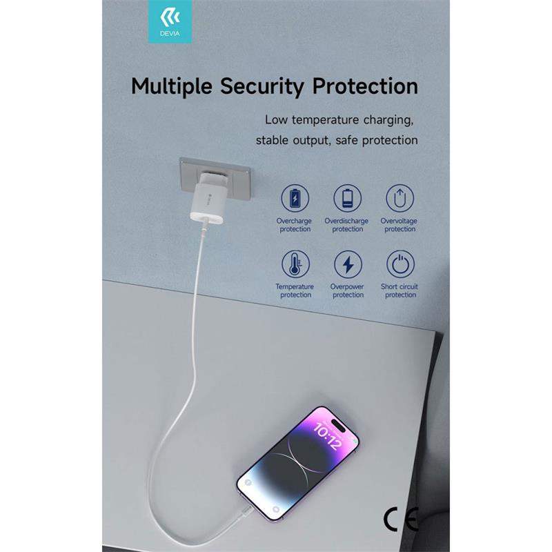 Devia sieťová nabíjačka Smart Series PD Quick Charger 20W - White