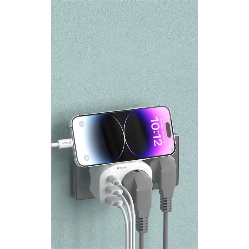 Devia sieťová nabíjačka Smart Series 2A+C PD 20W Auto Power Socket - White