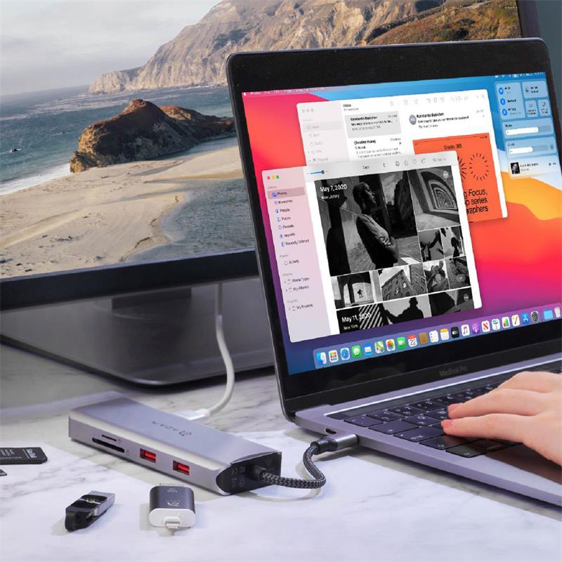 Adam Elements USB-C Casa Hub A09 9-in-1 Hub - Grey