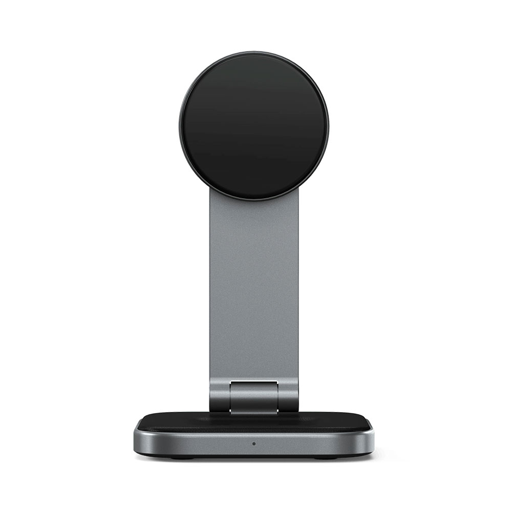 Satechi 2-in-1 Foldable Qi2 Wireless Charging Stand - Space Gray