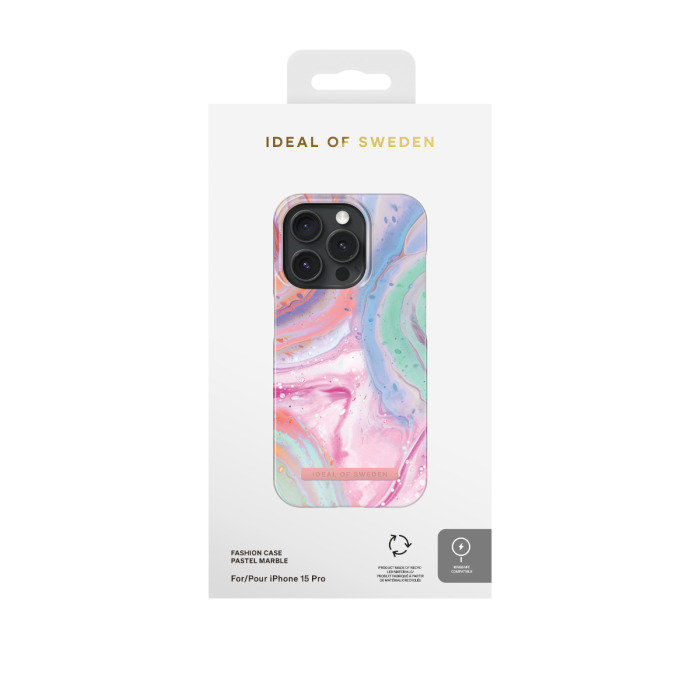 iDeal Fashion Case MagSafe iPhone 15 Pro Pastel Marble