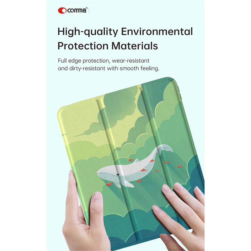 Comma puzdro Lingos Case with Pencil Slot pre iPad 10-11 Gen 2022/2025 - Sky Fish
