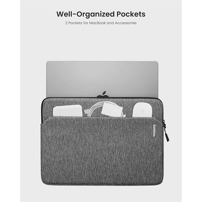 Tomtoc puzdro Light Sleeve pre Macbook Air 13" M1/M2/M3/M4 - Gray