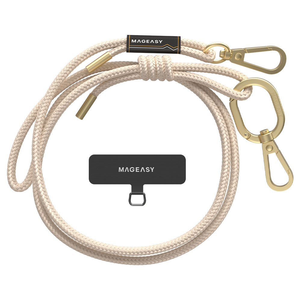 SwitchEasy šnúrka Strap+Strap Card 6mm Phone Lanyard - Beige