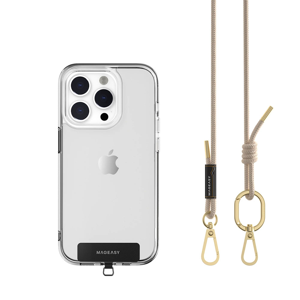 SwitchEasy šnúrka Strap+Strap Card 6mm Phone Lanyard - Beige