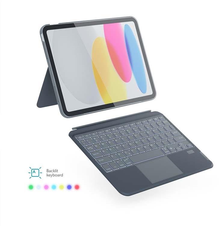 Epico Backlit Keyboard Case for Apple iPad 10,9" (2022)/11" A16 - slovenčina/šedá