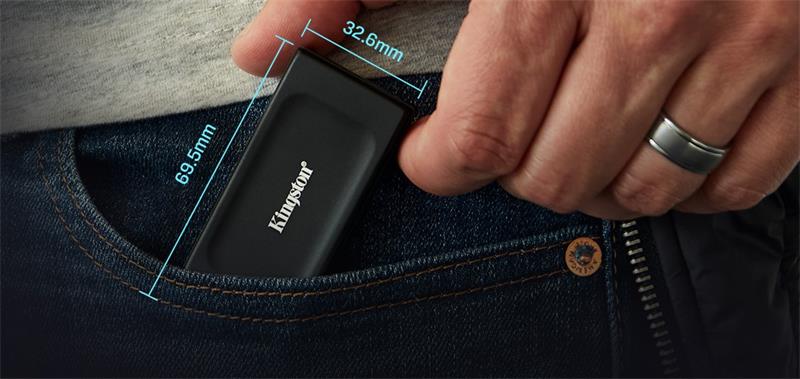 Kingston XS1000 - 2TB externý SSD, USB 3.2 Gen 2, USB-C