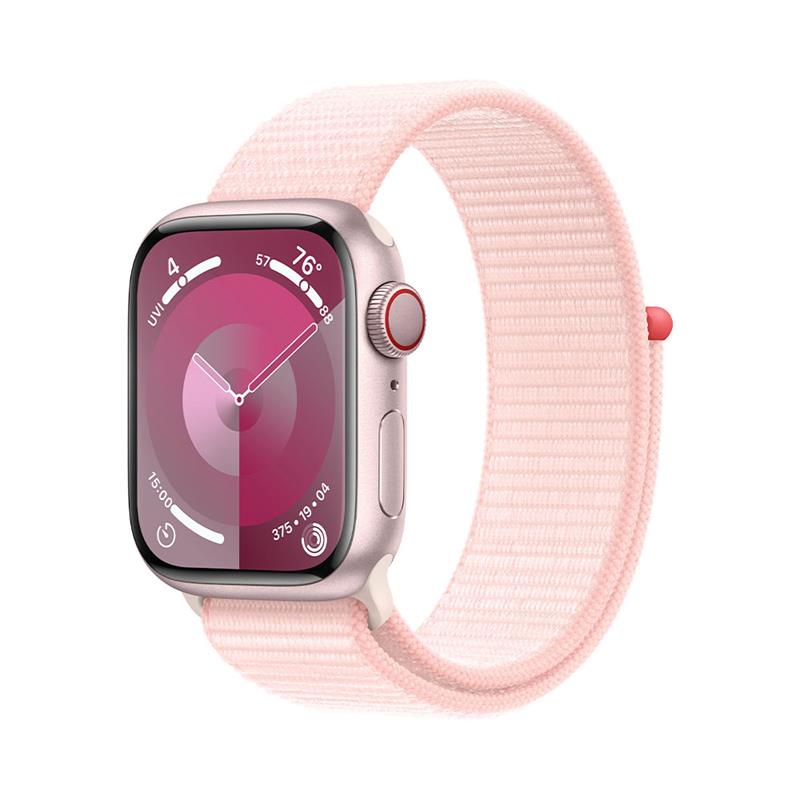 Apple Watch Series 9 GPS 41mm Pink Aluminium Case with Light Pink Sport Loop*Vystavený*