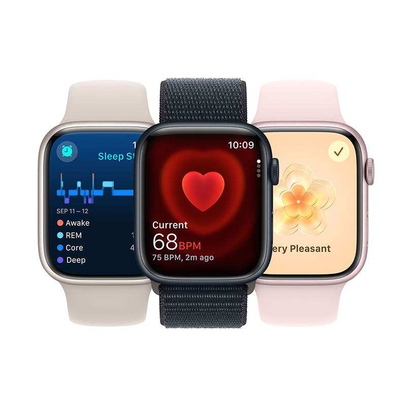 Apple Watch Series 9 GPS 41mm Pink Aluminium Case with Light Pink Sport Loop*Vystavený*