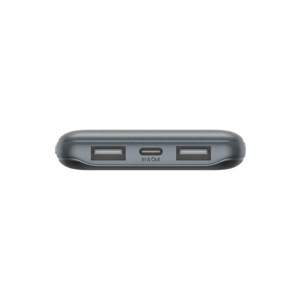 Belkin Boost Charge 3-Port Powerbank 10K + USB-A to USB-C kábel - Space Gray