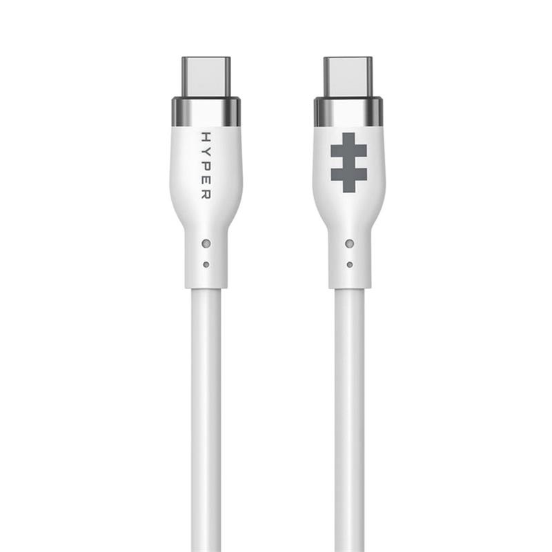 Hyper kábel HyperJuice 240W Silicone USB-C to USB-C Cable 2m - White