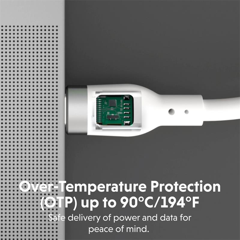 Hyper kábel HyperJuice 240W Silicone USB-C to USB-C Cable 1m - White