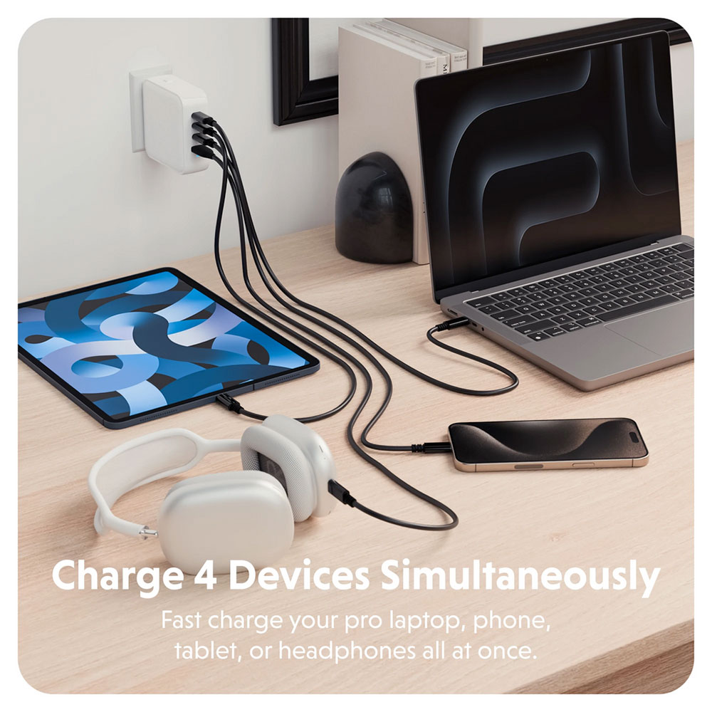 Hyper HyperJuice 100W USB-C GaN Travel Charger - White
