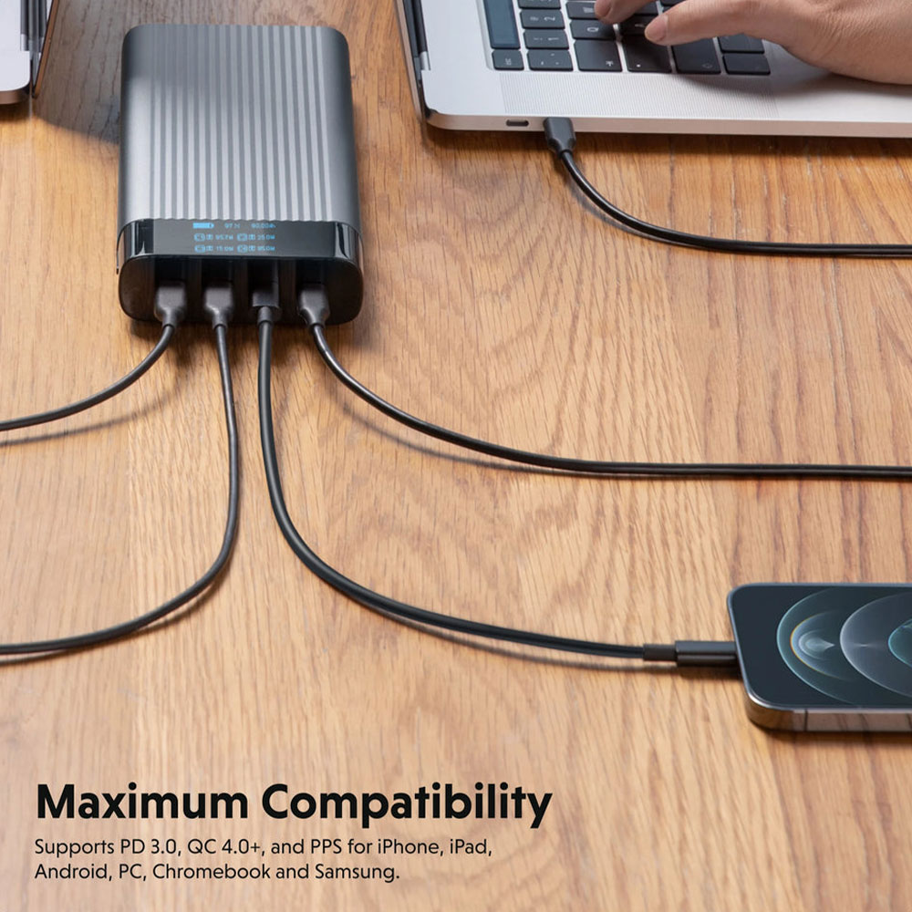 Hyper powerbank HyperJuice 245W USB-C 100Wh 27000 mAh Battery Pack- Space Gray