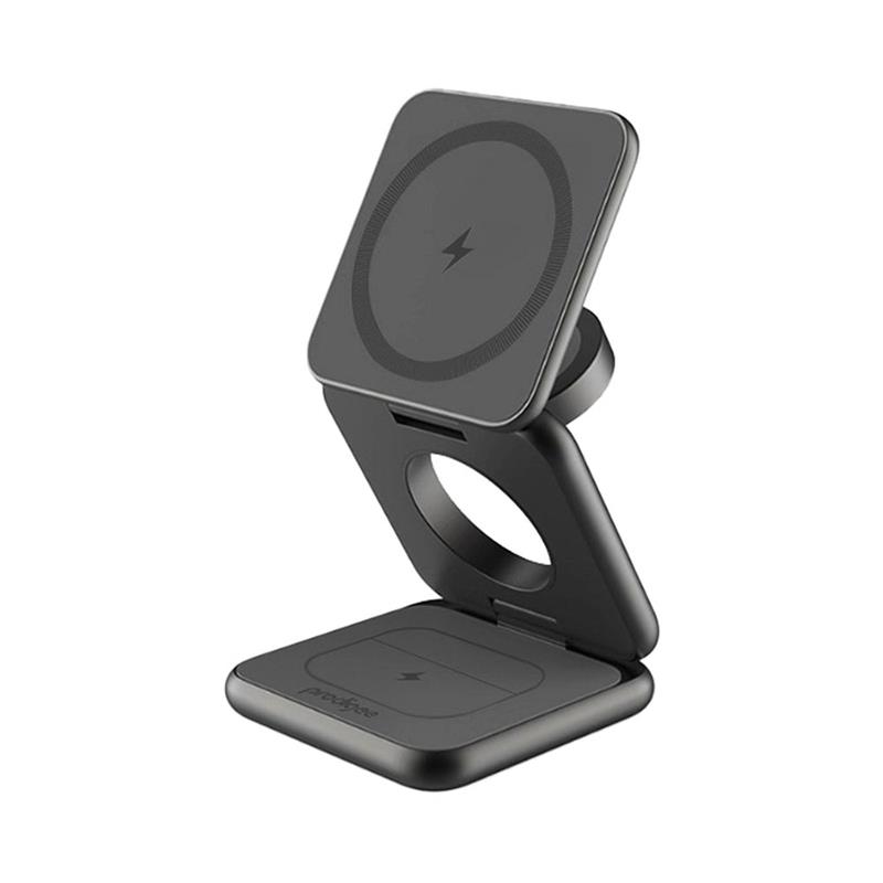 Prodigee Trio Foldable Magnetic 3-in-1 Charging Station - Space Gray