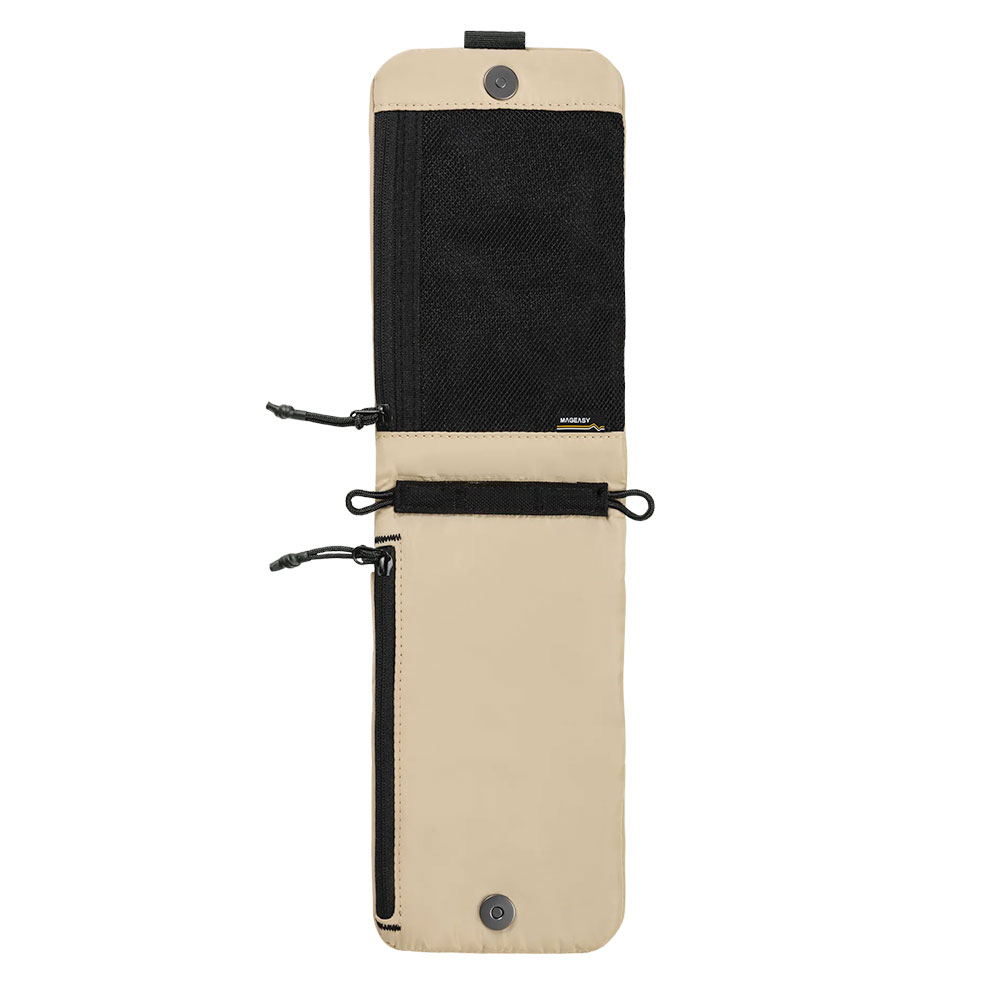 SwitchEasy Sacoche Utility Crossbody Bag + Strap Phone Lanyard 8.3mm - Sand Beige + Black