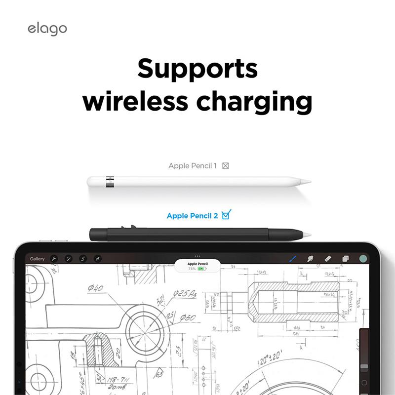 Elago kryt X Monami Case pre Apple Pencil 2nd Gen & Pencil Pro - Black