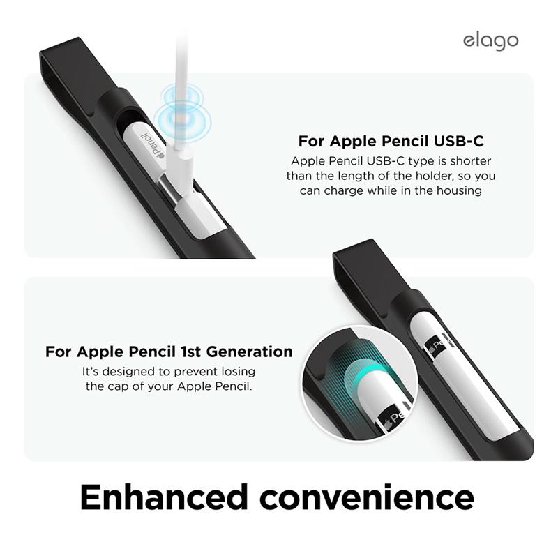 Elago kryt Apple Pencil Silicone Band Holder - Black
