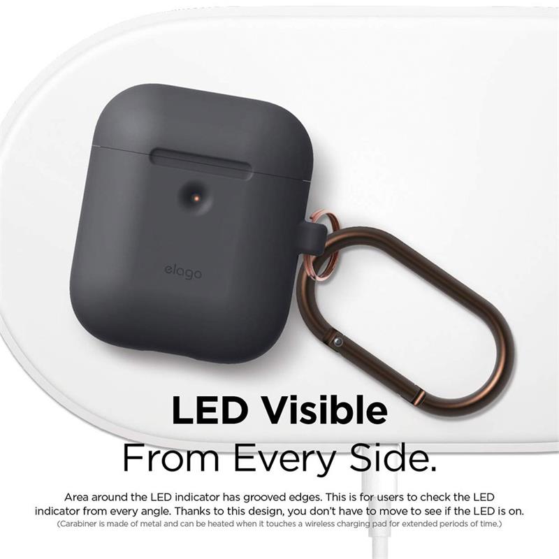 Elago Airpods 2 Silicone Hang Case - Dark Gray