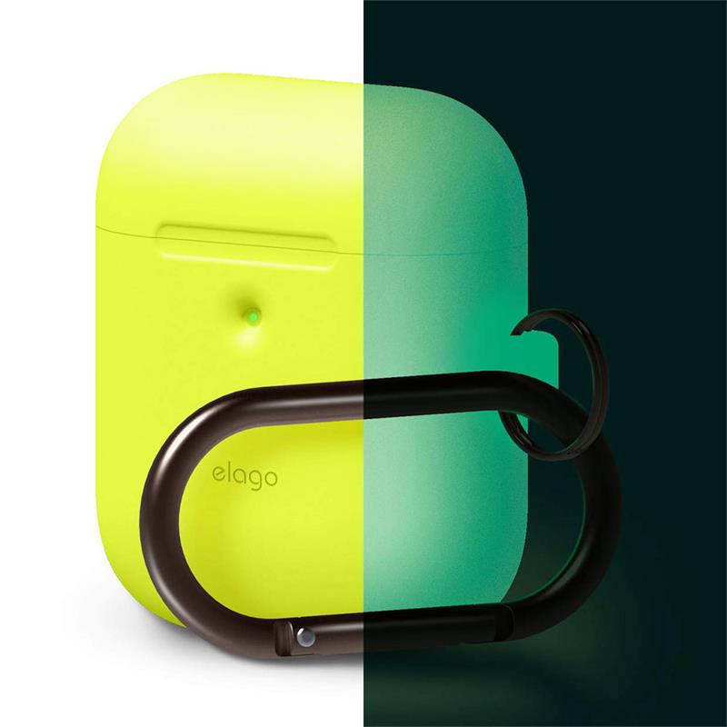 Elago Airpods 2 Silicone Hang Case - Neon Yellow