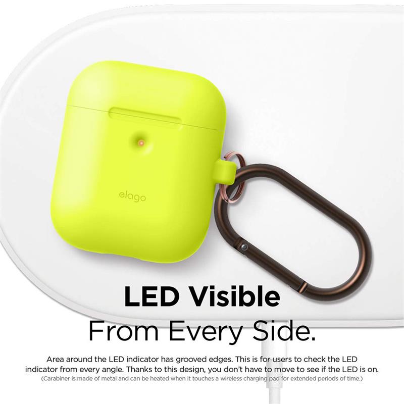 Elago Airpods 2 Silicone Hang Case - Neon Yellow