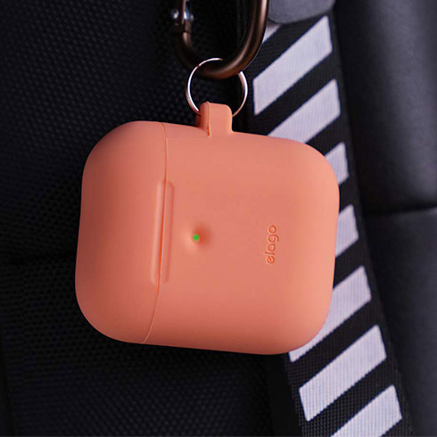 Elago Airpods 2 Silicone Hang Case - Peach