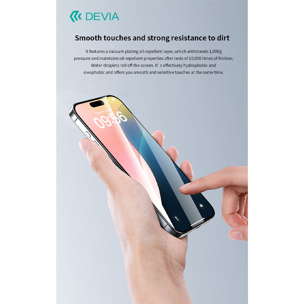 Devia ochranné sklo Star Series pro iPhone 16 Pro Max - Black Frame