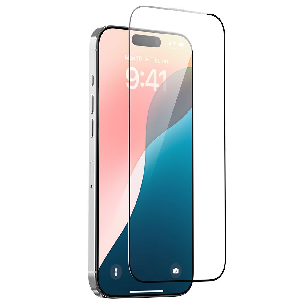 Devia ochranné sklo Van Series Anti-Static pro iPhone 16 Plus - Black Frame