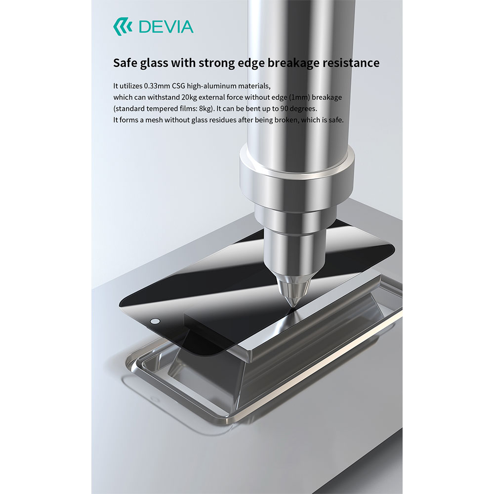 Devia ochranné sklo Van Series Privacy pre iPhone 16 Pro Max - Black Frame