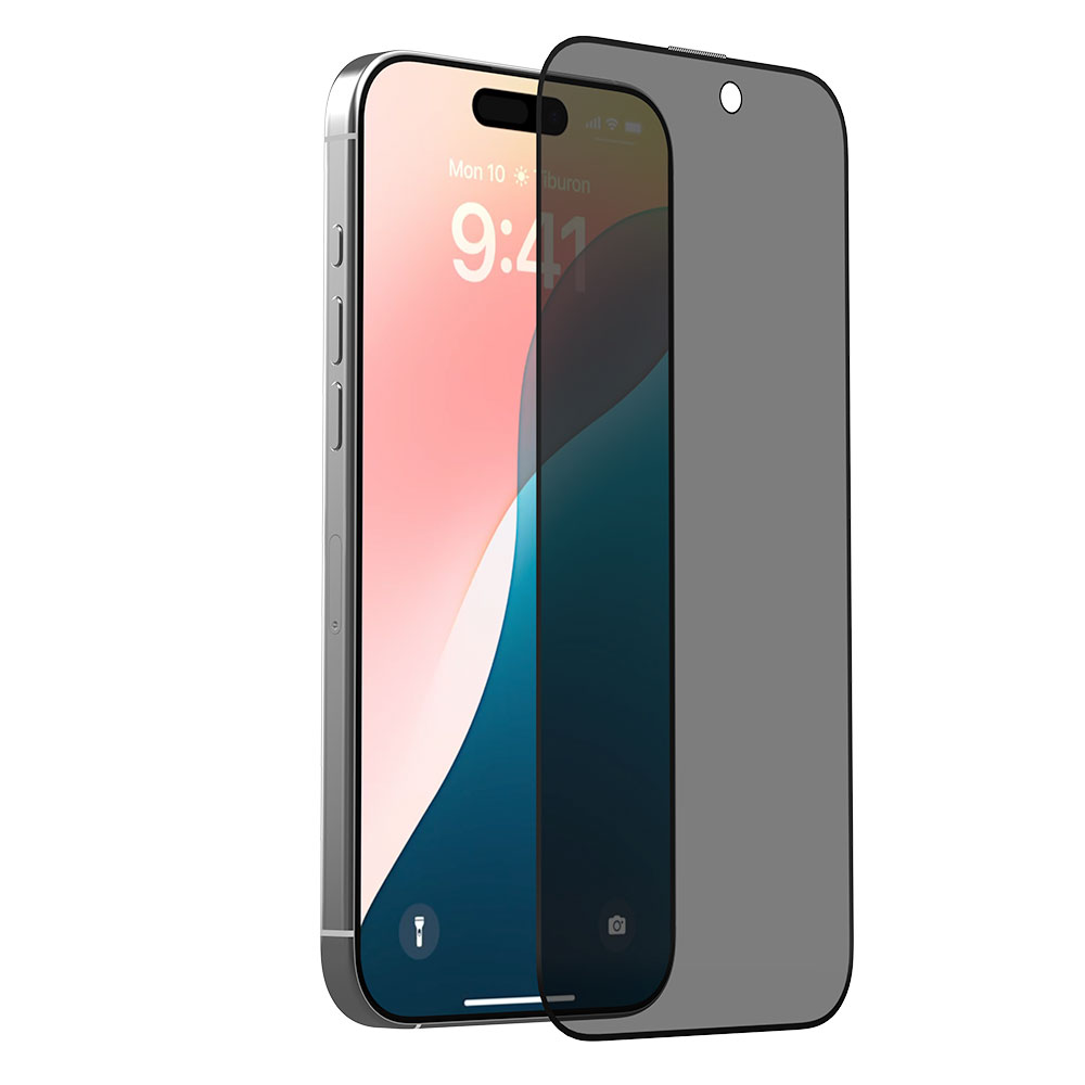 Devia ochranné sklo Van Series Privacy pre iPhone 16 Pro Max - Black Frame