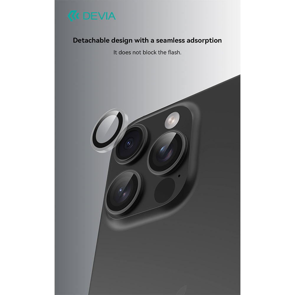 Devia Peak Series Crystal Lens Protector pre iPhone 16 Pro/16 Pro Max - Clear