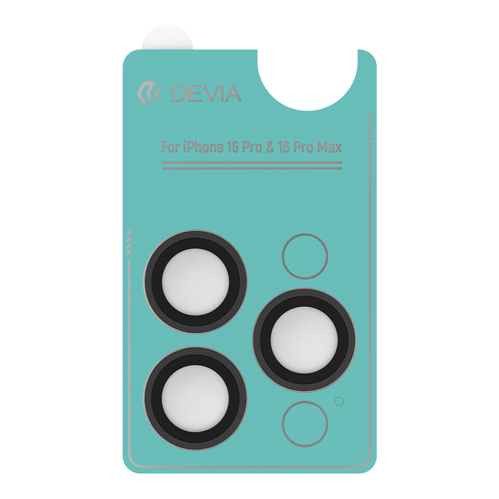 Devia Peak Series Lens Protector pre iPhone 16 Pro/16 Pro Max - Dark Black