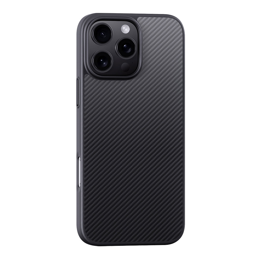 Devia kryt Kevlar Ultra-Thin Magnetic Shockproof Case pre iPhone 16 Plus - Black