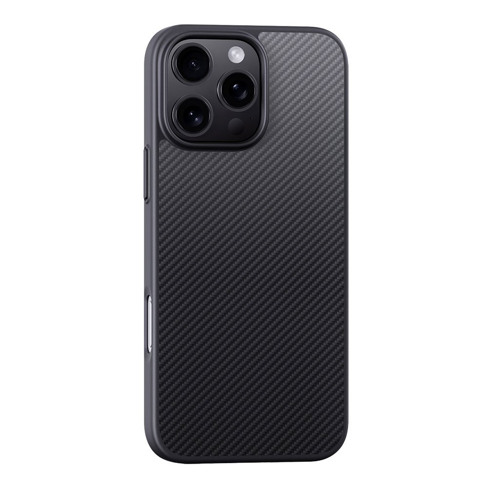 Devia kryt Kevlar Ultra-Thin Magnetic Shockproof Case pre iPhone 16 Pro Max - Black