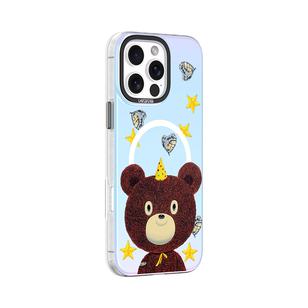 Devia kryt Canvas Series Magnetic Case pre iPhone 16 Pro - Starry Bear