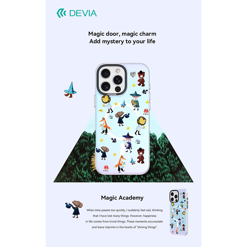 Devia kryt Canvas Series Magnetic Case pre iPhone 16 Plus - Magic Academy